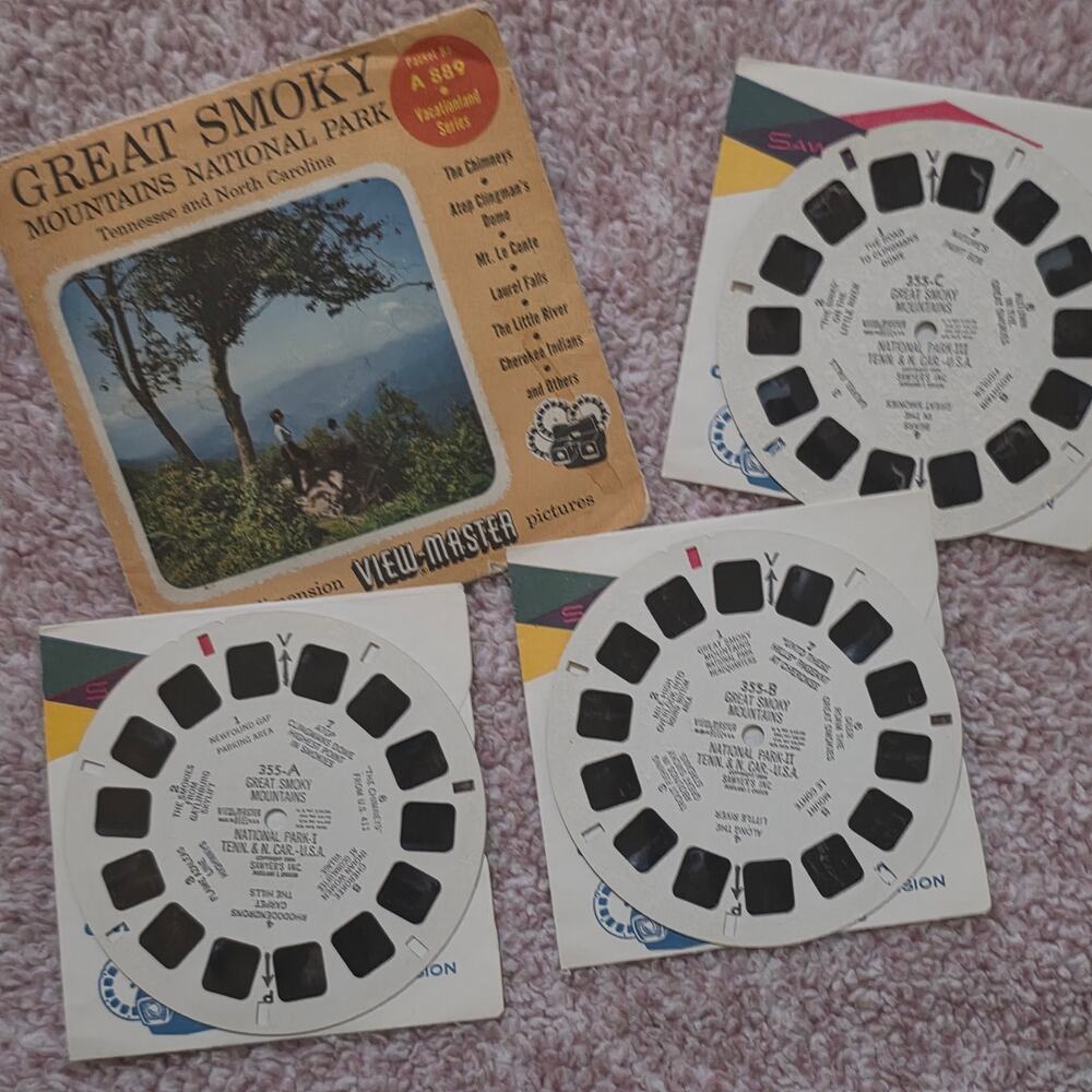 View Master Great Smoky Mountains Natl Park 3 reel packet A889